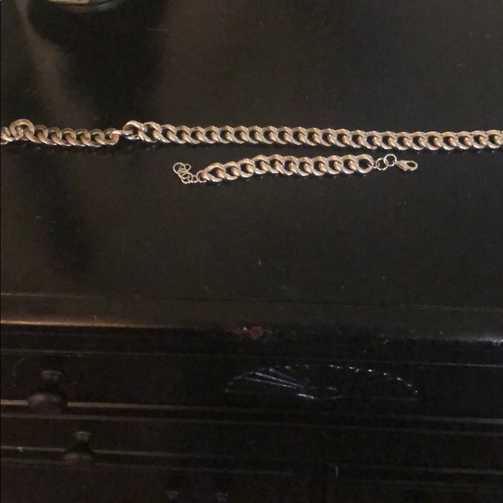 Sterling silver necklace abs bracelet set